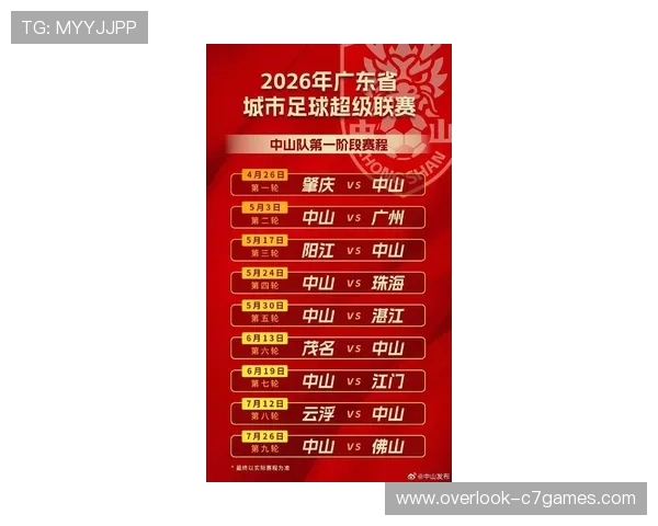 2026赛季广东超级联赛完整赛程公布 各队备战进入关键阶段